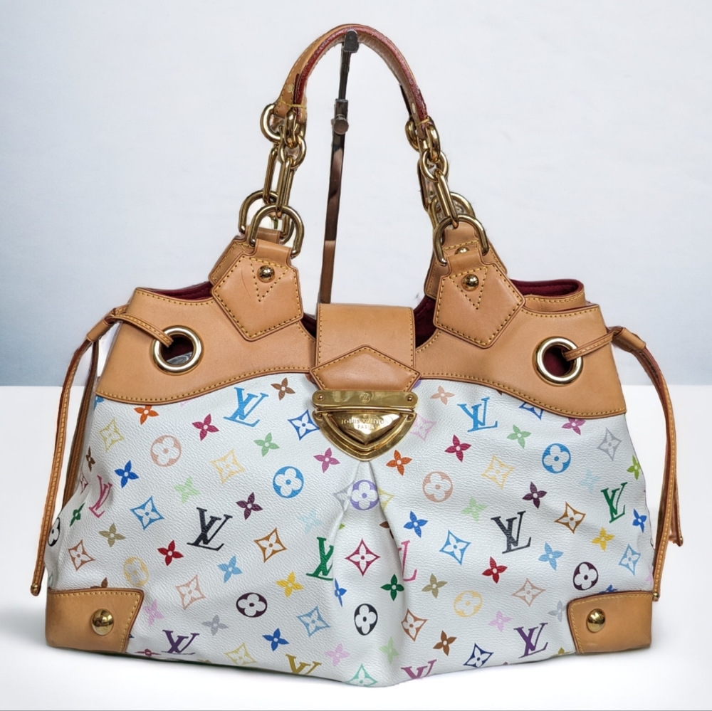 LOUIS VUITTON WHITE MULTI URSULA TOTE BAG - Picture 1 of 16